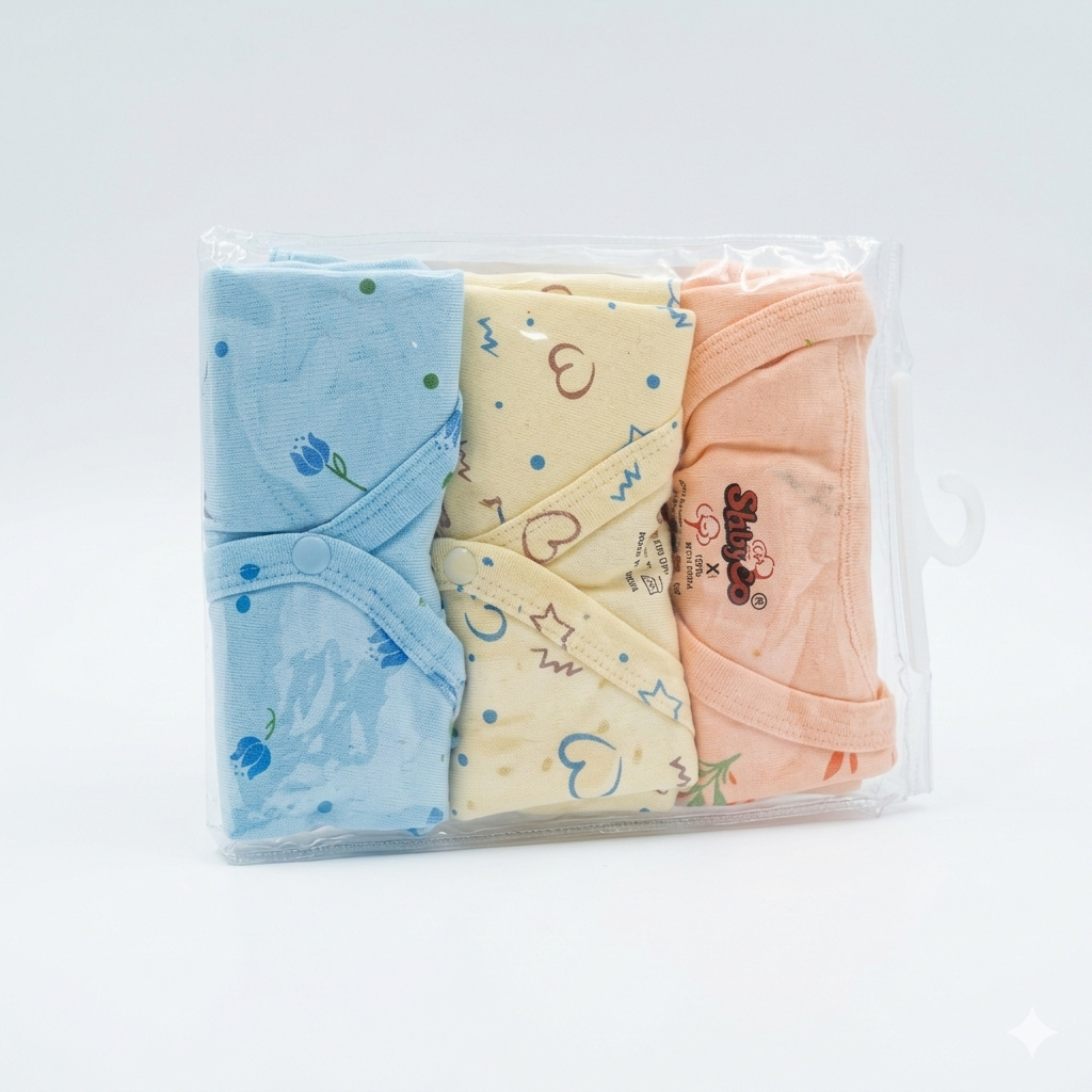 SkinCo Jabala Flower – Soft Cotton Sleeveless Baby Jabla (3 Piece Pack)