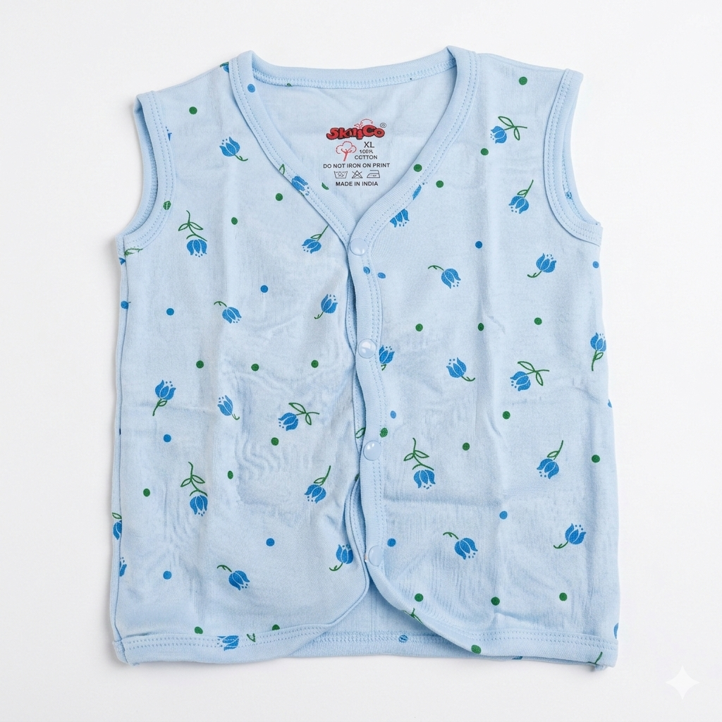 SkinCo Jabala Flower – Soft Cotton Sleeveless Baby Jabla (3 Piece Pack)