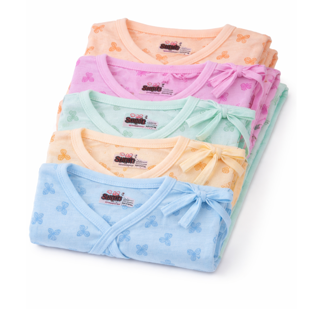 Jabala Sleeveless Baby Vest – 100% Cotton, Soft & Allergy-Free (Pack of 5)