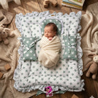 Kiddies Baby Bed – Soft & Cushioned Bed with Safety Borders