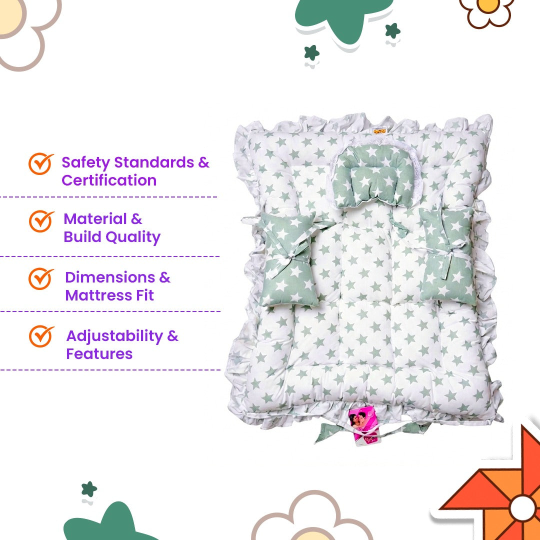 Kiddies Baby Bed – Soft & Cushioned Bed with Safety Borders