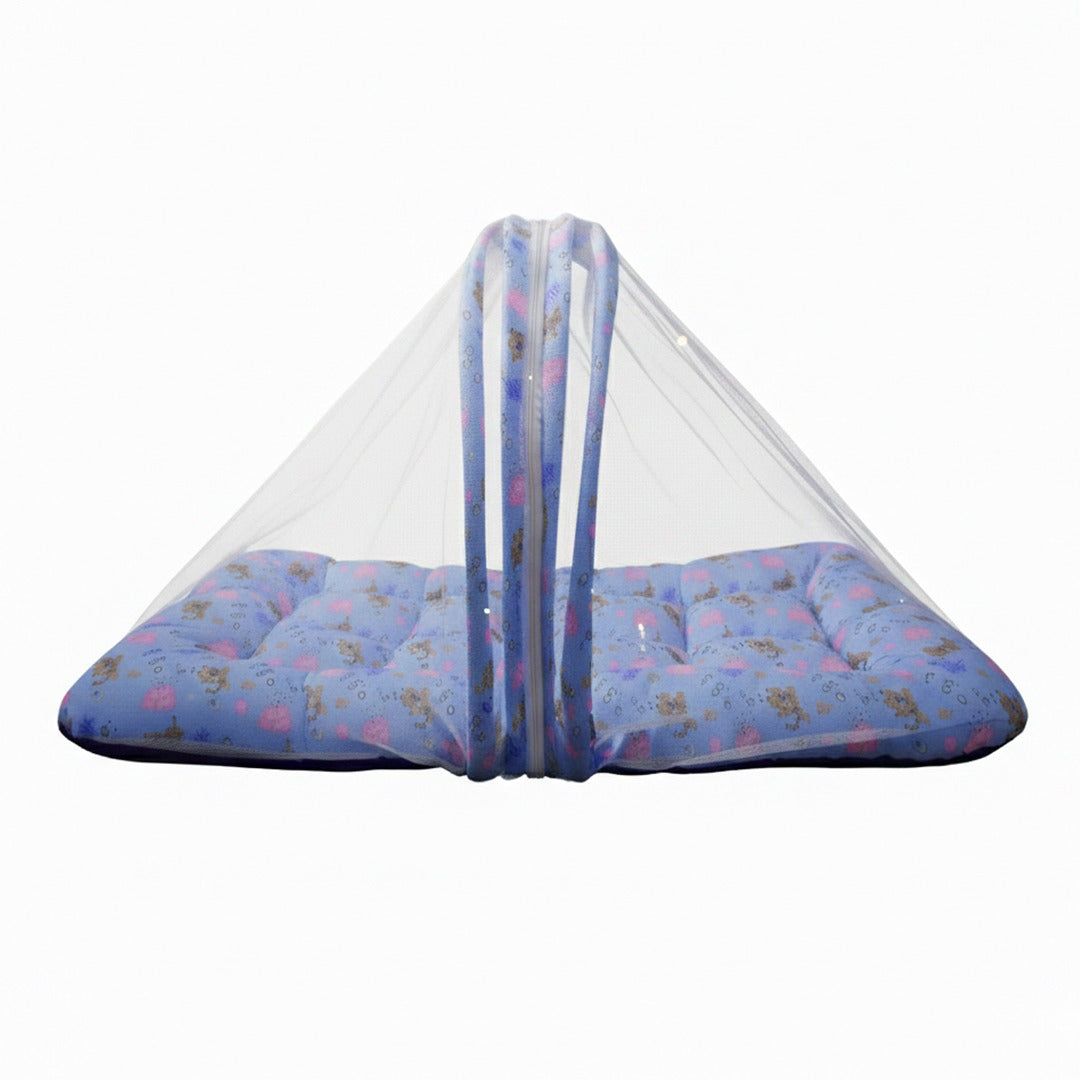 Baby Net Bed Jasmin – Foldable Baby Mosquito Net Bed with Soft Mattress & Pillow