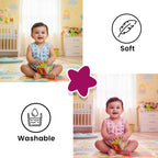 SkinCo Jabala Flower - 100% Combed Cotton Baby Vest Set (3-Pack)