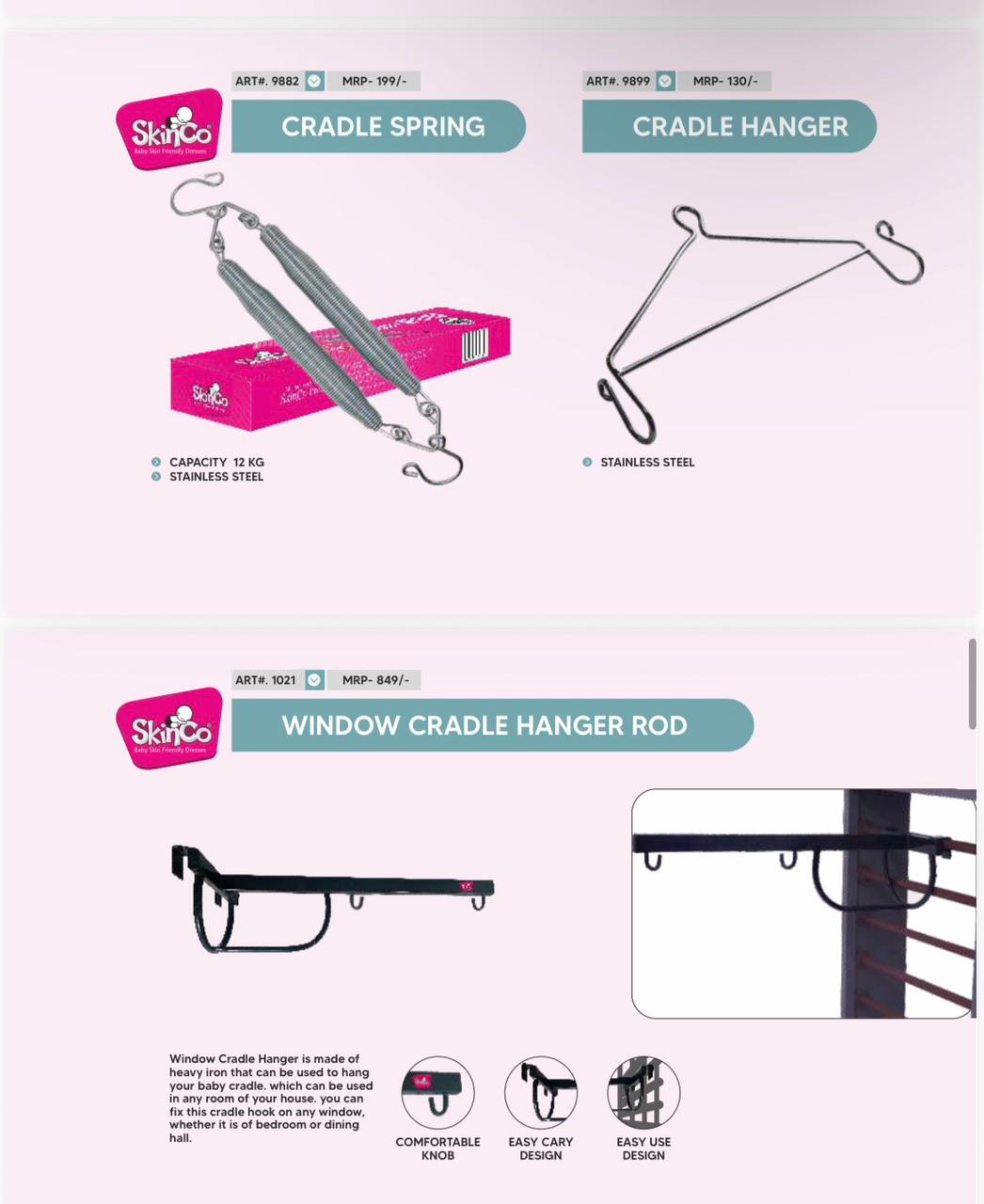 Stainless Steel Cradle Hanger – Strong & Secure Baby Cradle Support Hook