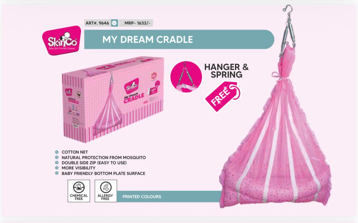 My Dream Cradle – Premium Baby Cradle with FREE Hanger & Spring