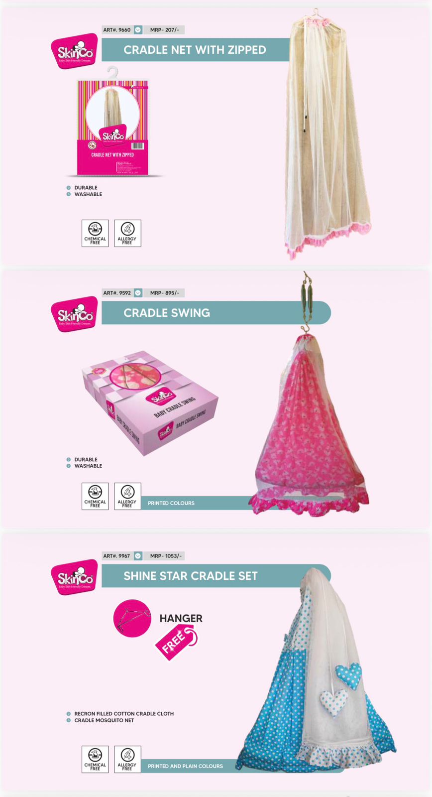 Cradle Net with Zipper – Safe & Secure Mosquito Protection for Babies