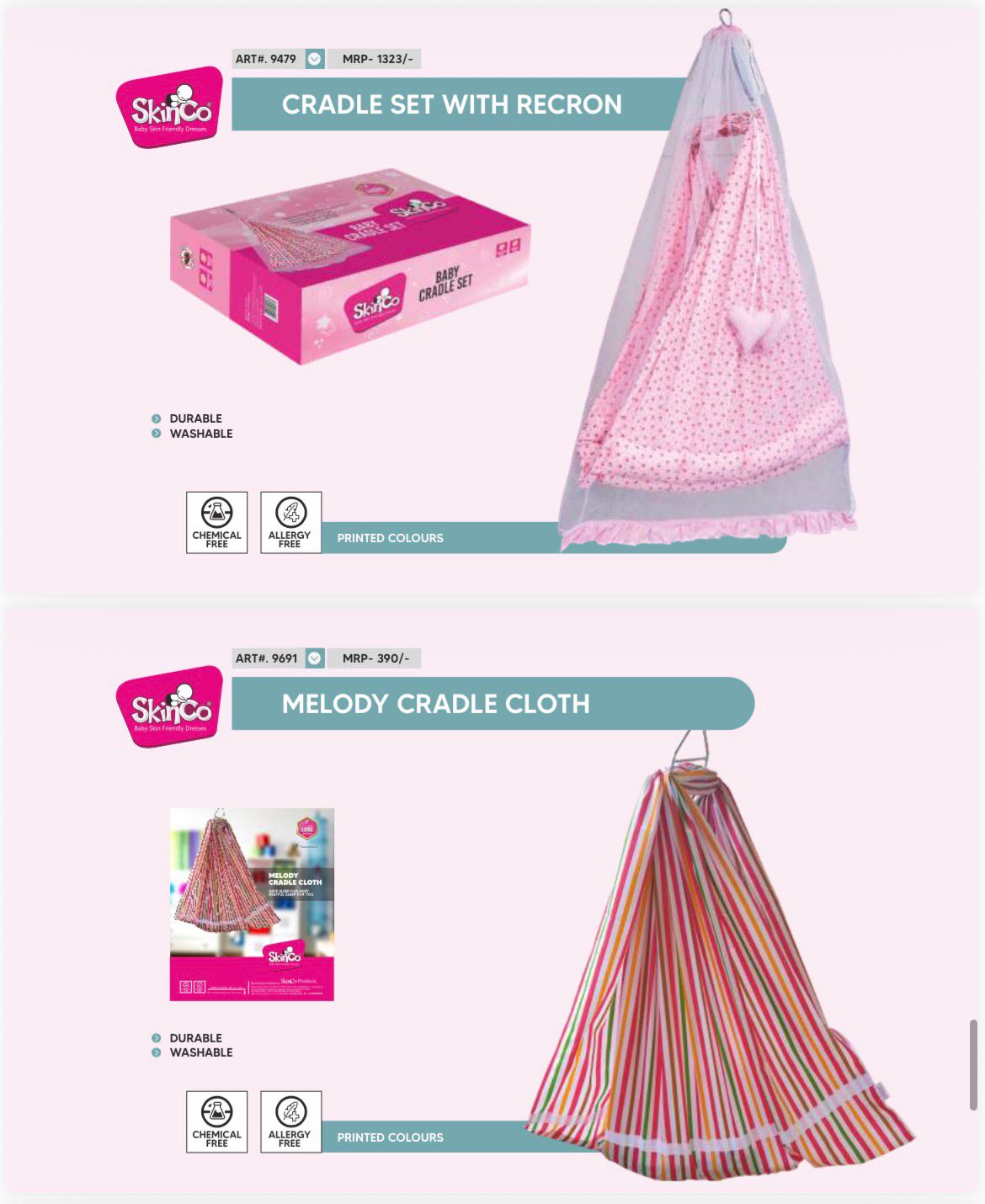 Cradle Set with Recron – Soft, Safe & Comfortable Baby Sleeping Cradle