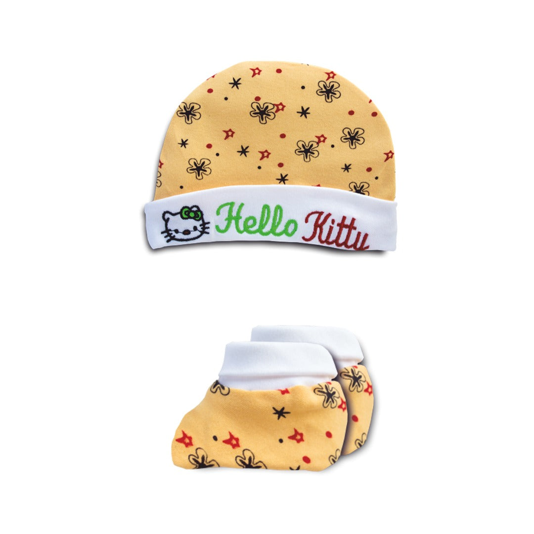 Cap & Booties Set – Cozy Head and Footwear for Babies