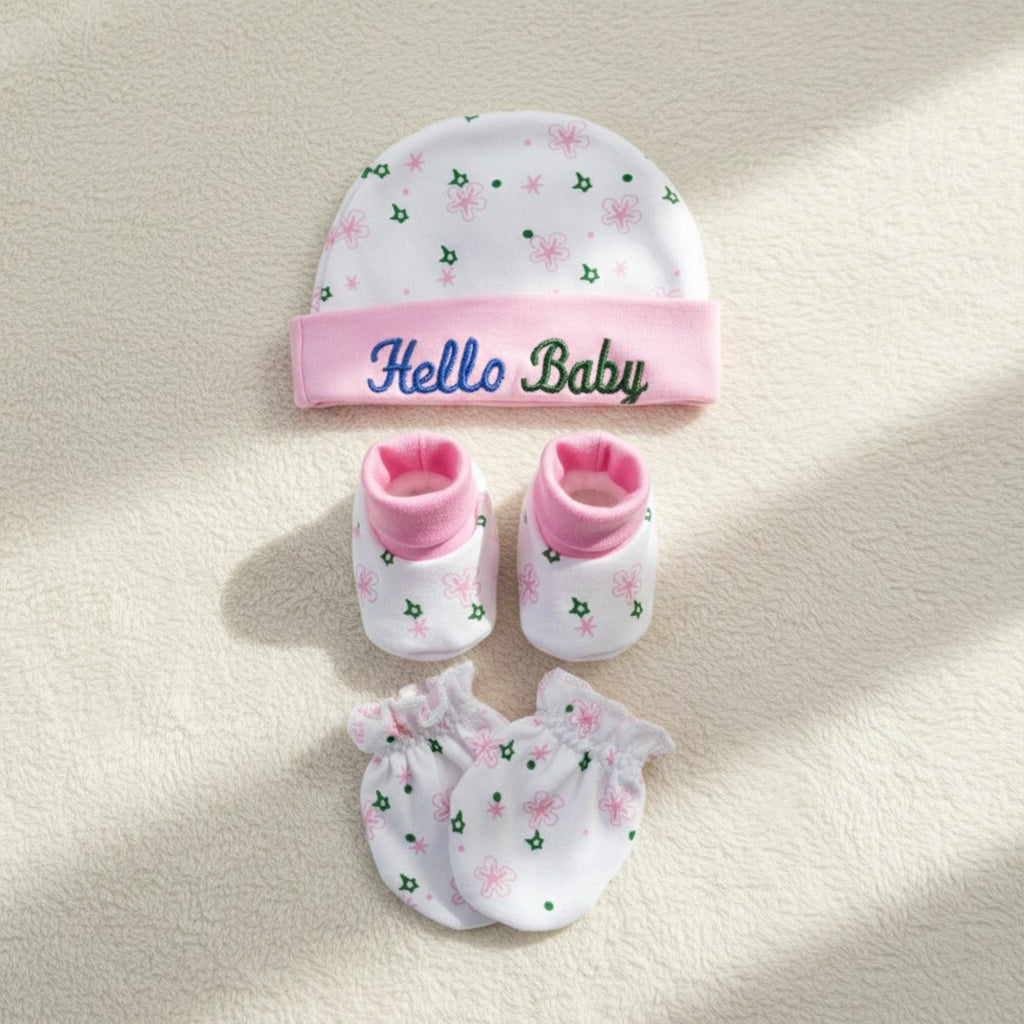 Cap, Mittens & Booties Set – Complete Comfort Set for Newborns
