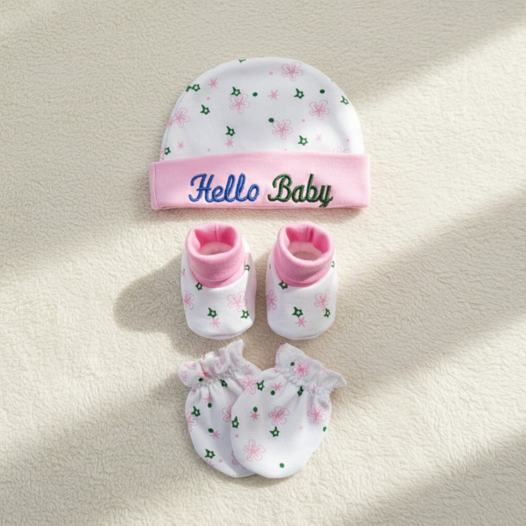 Cap, Mittens & Booties Set – Complete Comfort Set for Newborns