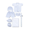Baby Boy Baptism Set – 8 Piece Premium Cotton Ceremony Set with Free Crown