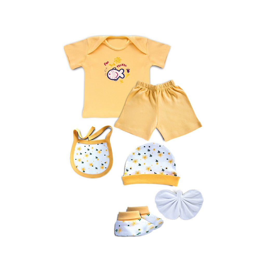 SkinCo Gift Set III (Unisex) – 6 Piece Premium Baby Clothing Combo
