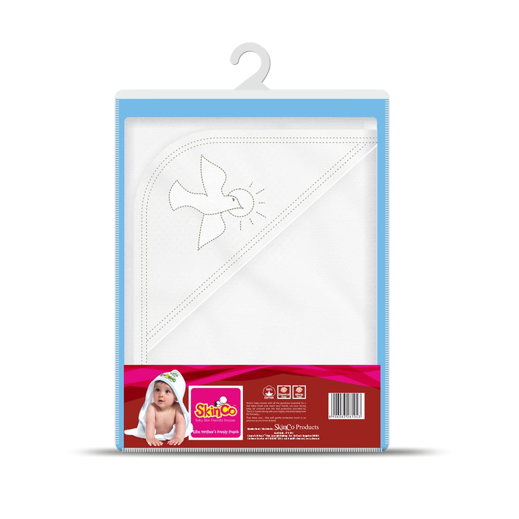 Baptism Hooded Baby Towel – 100% Combed Cotton, Soft & Allergy-Free