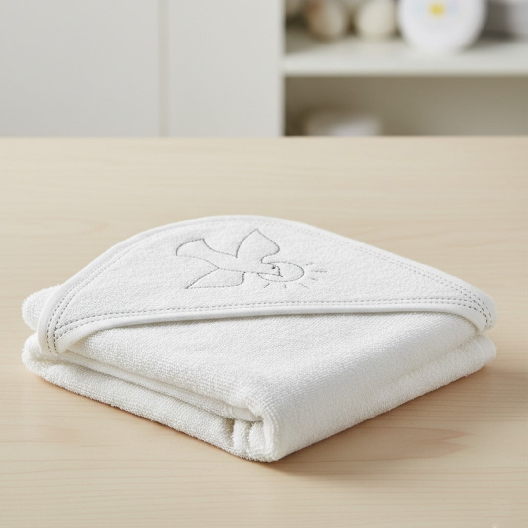 Baptism Hooded Baby Towel – 100% Combed Cotton, Soft & Allergy-Free