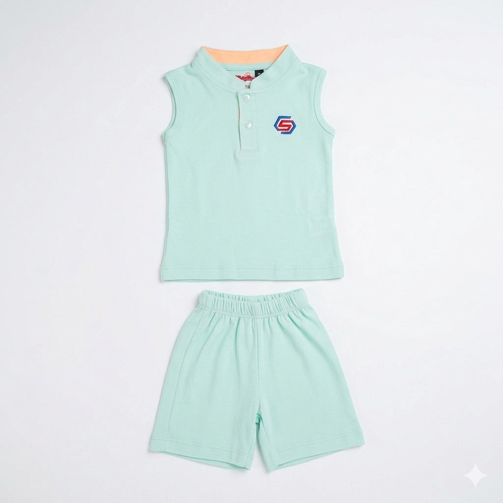 SkinCo Baby Dresses Sunny for Boys – 100% Combed Cotton Bio-Washed Outfit