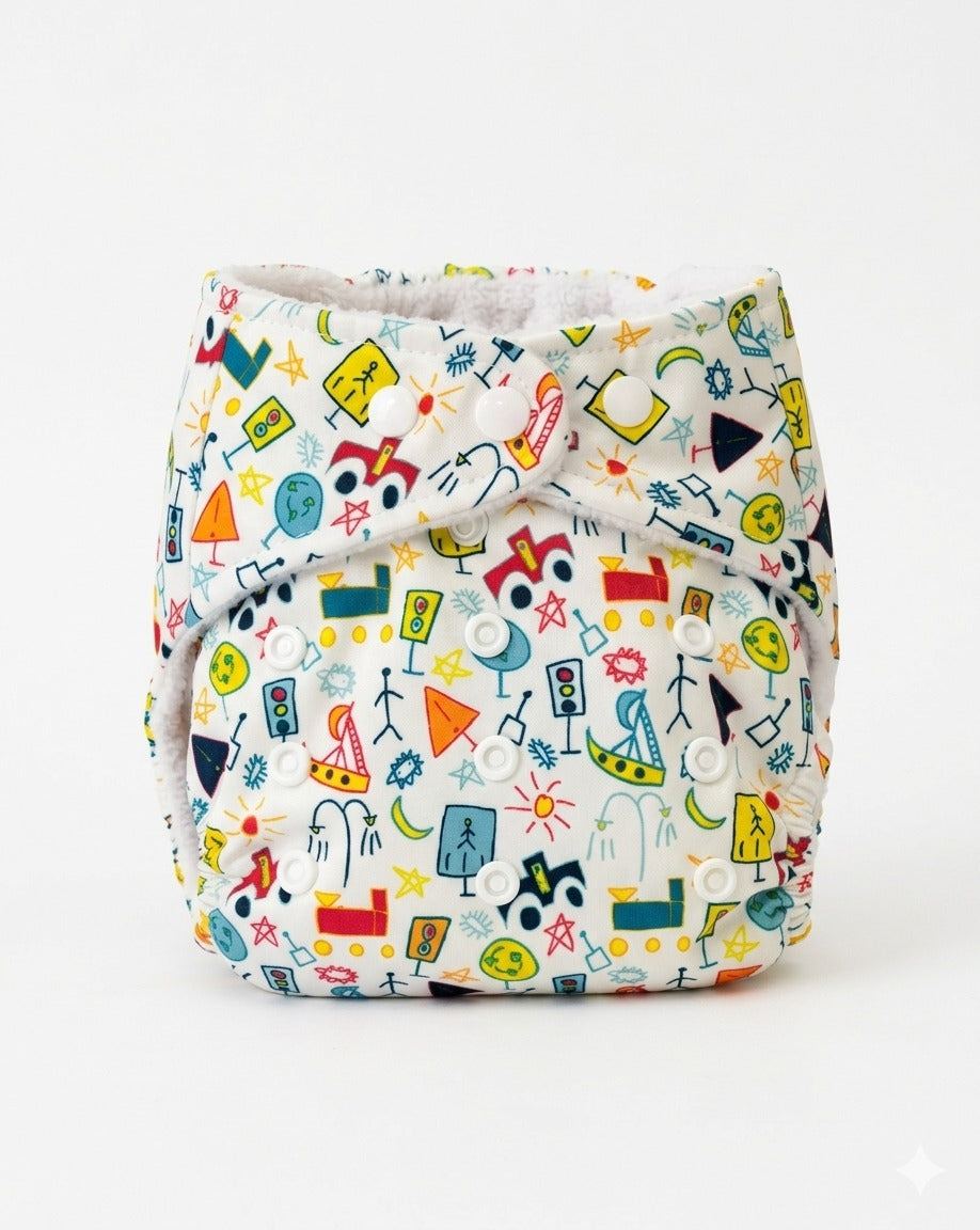 BUY ANY 2  Button Cloth Diaper  GET EXTRA NAPPY PACK