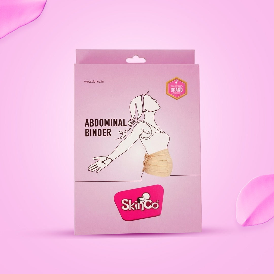 SkinCo Abdominal Binder – Postpartum & Post-Surgery Cotton Abdominal Support Belt