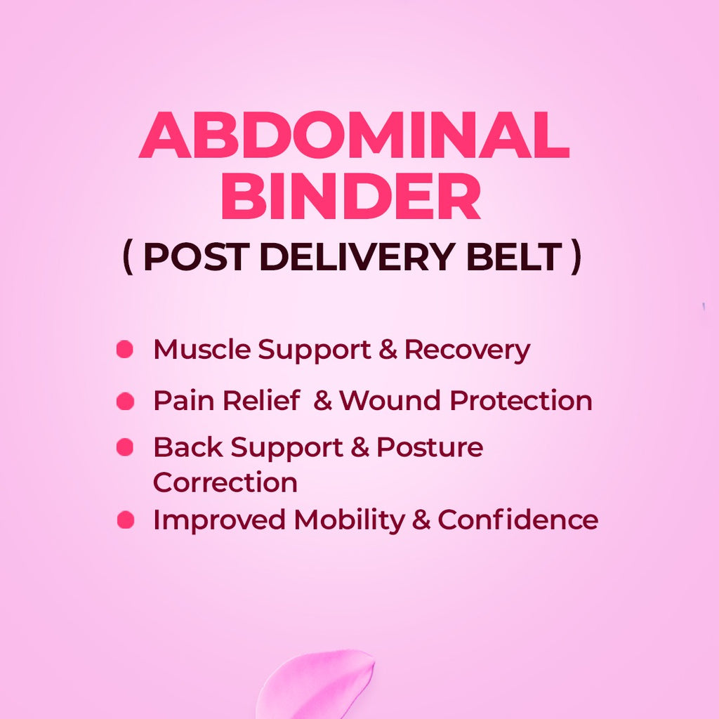 SkinCo Abdominal Binder – Postpartum & Post-Surgery Cotton Abdominal Support Belt