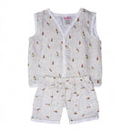 SkinCo Muslin Jabla Baby Clothing Set – Soft Cotton Top & Shorts (3 Piece Pack)