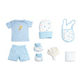 SkinCo Gift Set II Unisex – 7 Piece Newborn Essential Clothing Set in 100% Combed Cotton